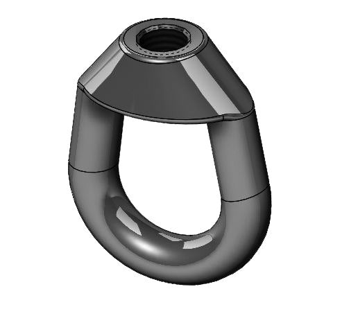 Weldless Eye Nut Hot Dip Galvanized Import 1-1/8"