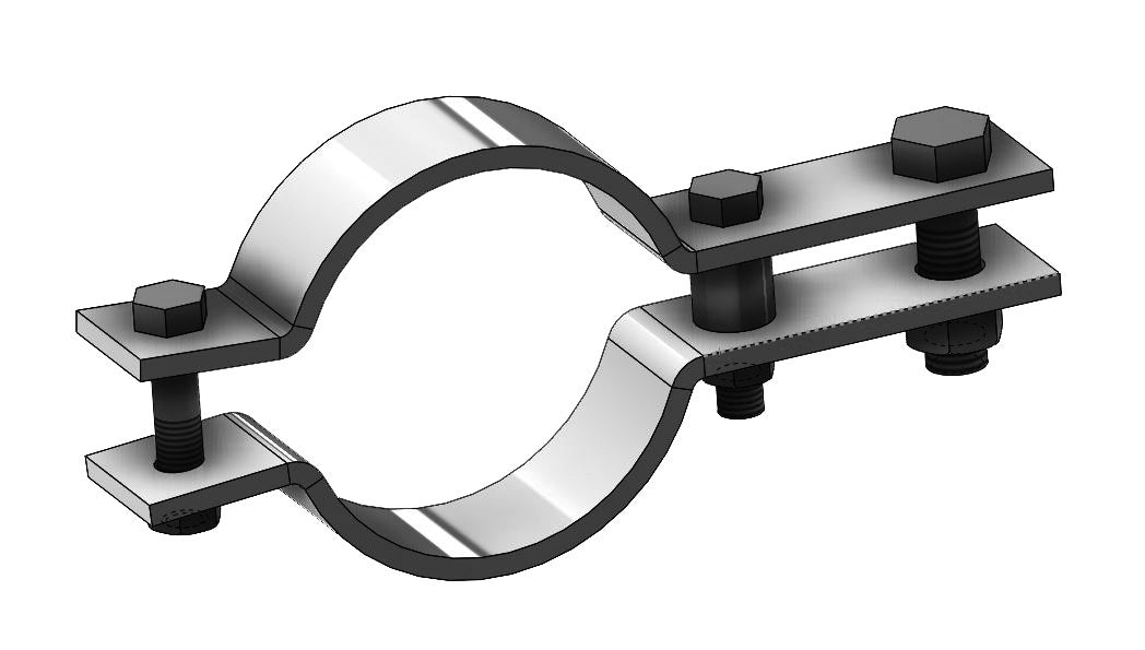 Empire Fig. 189 Double-Bolt Pipe Clamp, Electro-Galvanized