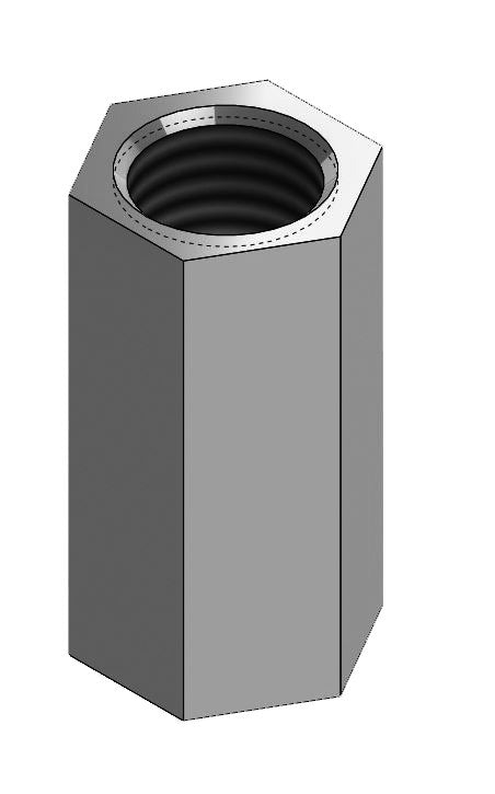 Rod Coupling Plain Finish 3/8"