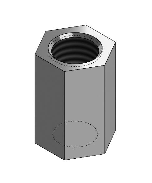 Rod Coupling Reducer Electro-Galvanized 3/4" X 5/8"
