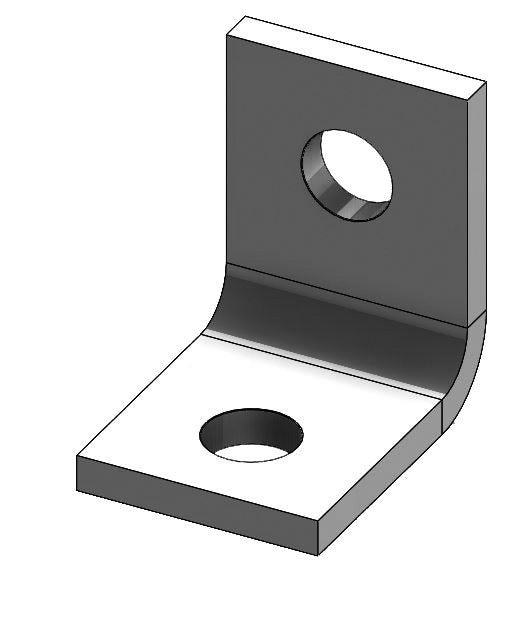 Angle Bracket Electro-Galvanized 7/8"