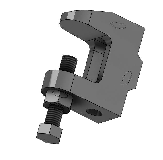 Beam Clamp Electro-Galvanized Import 1/4"