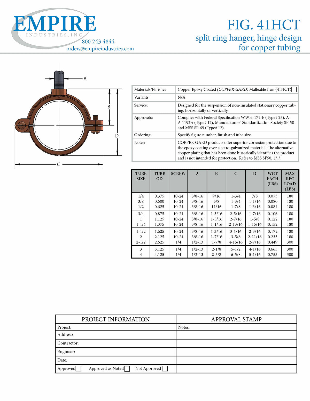 Hinge Split Ring Copper Gard Import