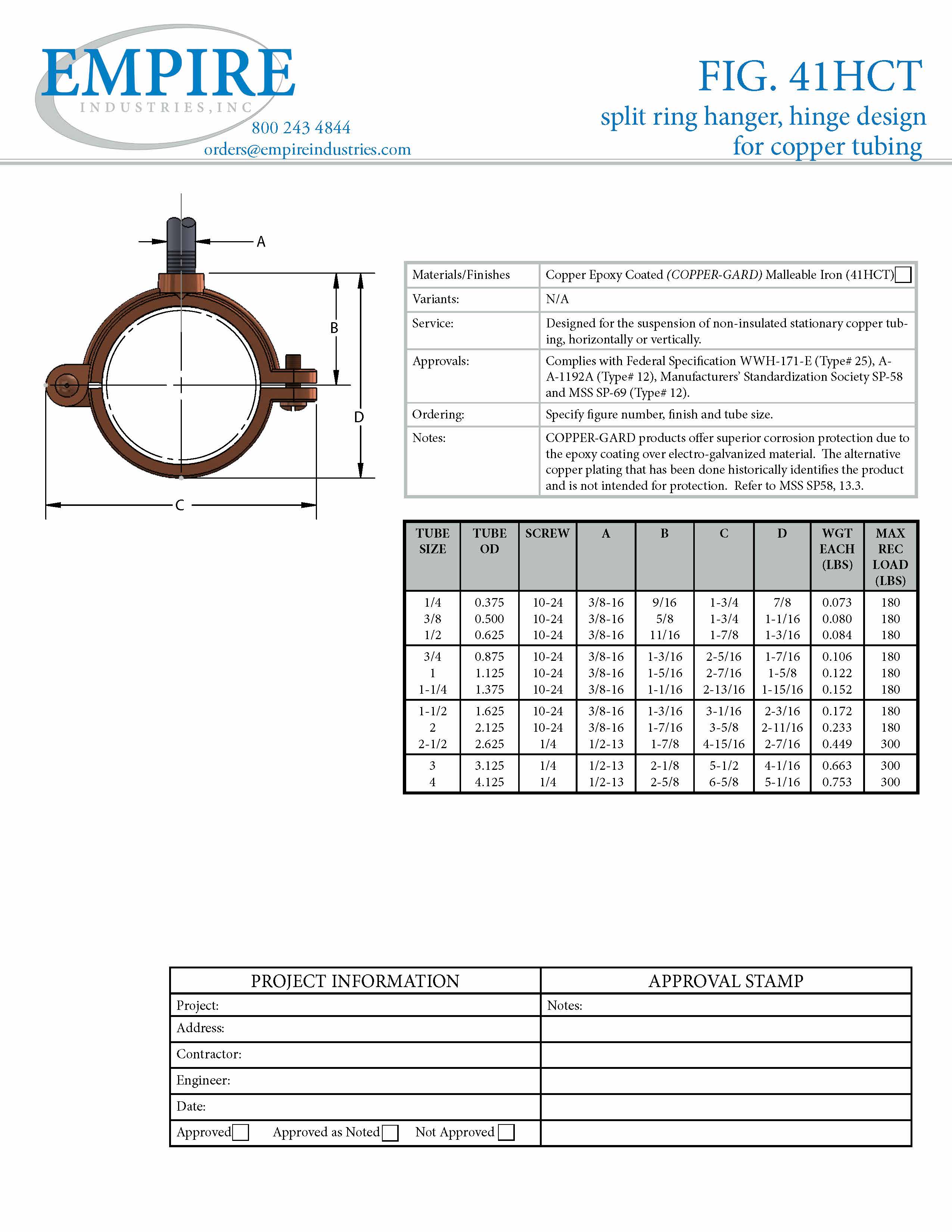 Hinge Split Ring Copper Gard Import