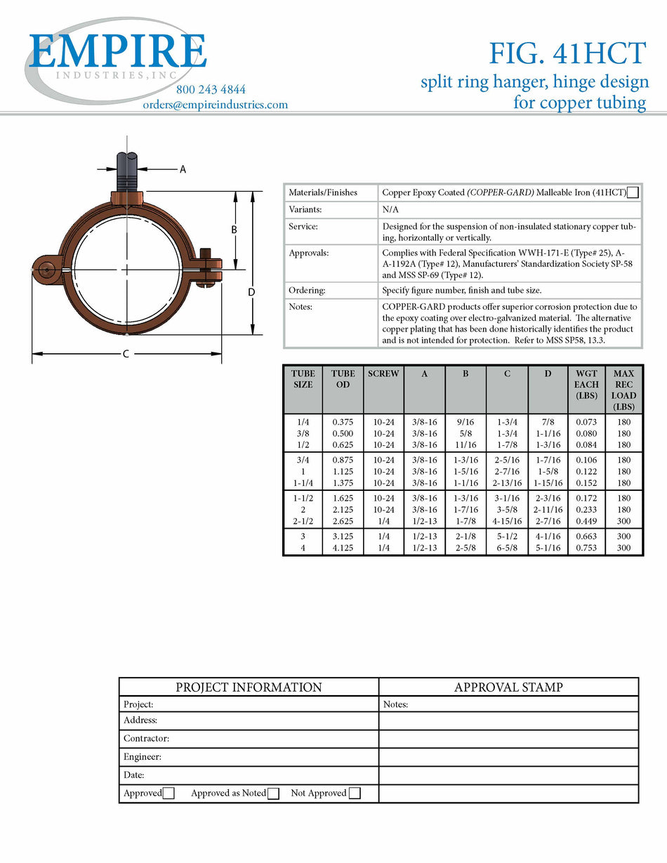 Hinge Split Ring Copper Gard Import