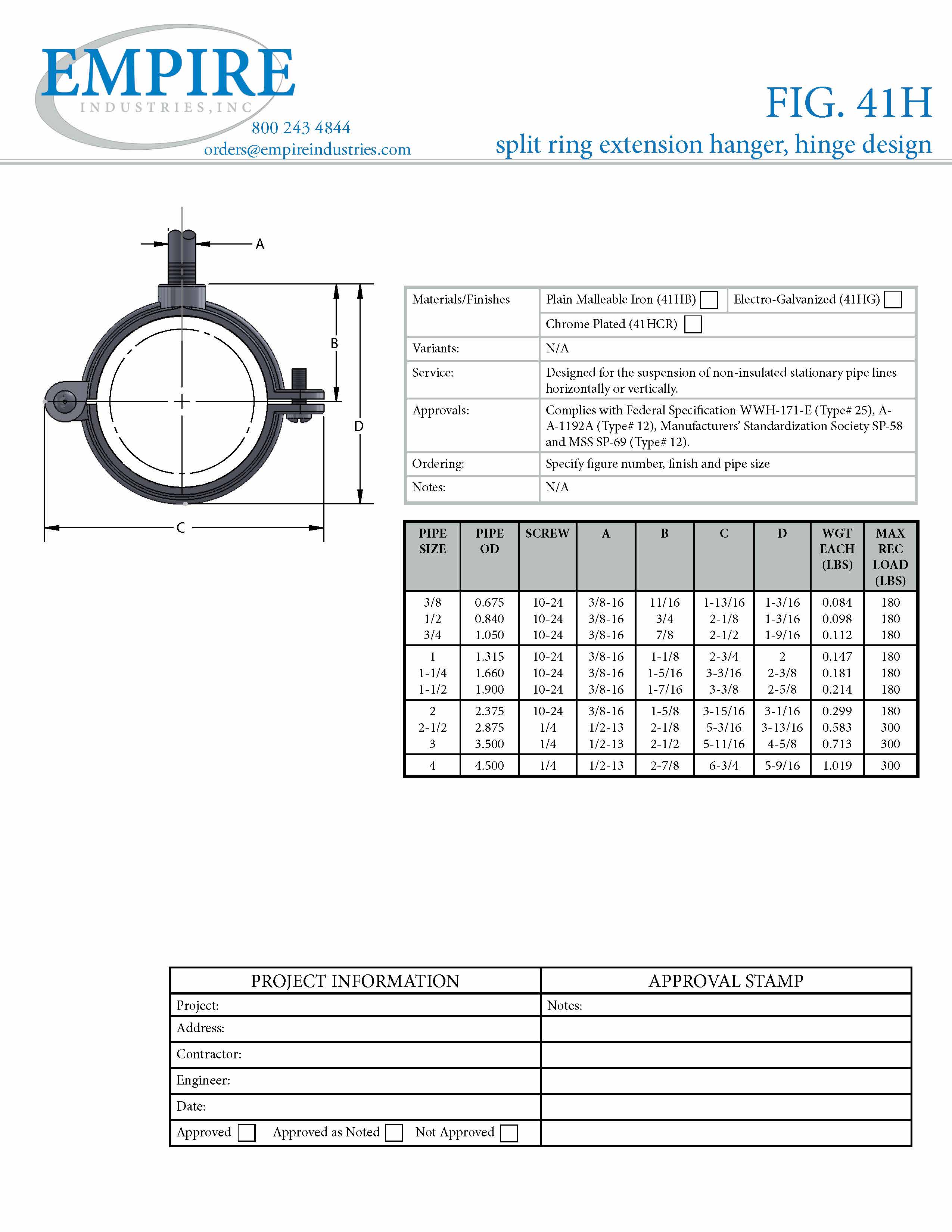 Hinge Split Ring Plain Finish Import