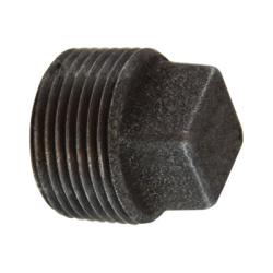1 Black Sq Hd Cored Plug