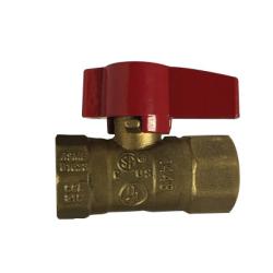 1 Ips Csa Gas Ball Valve-Red Handle