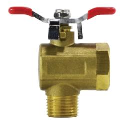 1/4 Right Angle T-Hdle Brass Ball Valve