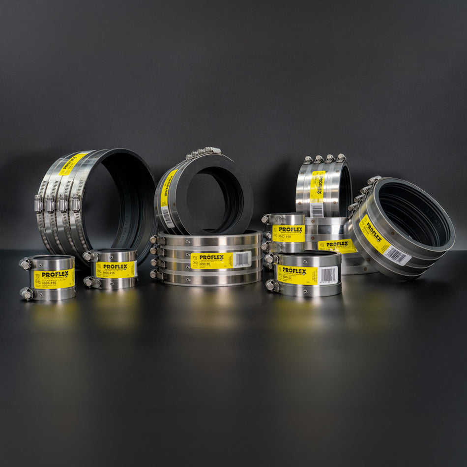Fernco 3000 Proflex Shielded Coupling – Cast Iron to Plastic & Steel