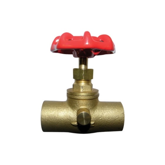 Red-White RW-223AB Lead Free Brass Stop Valve with Drain – Sweat/Solder – 1/2"–3/4"