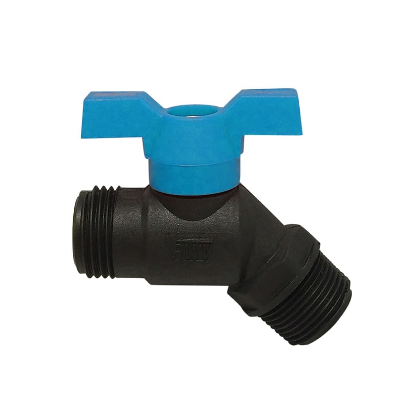 Red-White RW-302PPBLUE Polypropylene “No Kink” Hose Bibb – 1/2"–3/4"