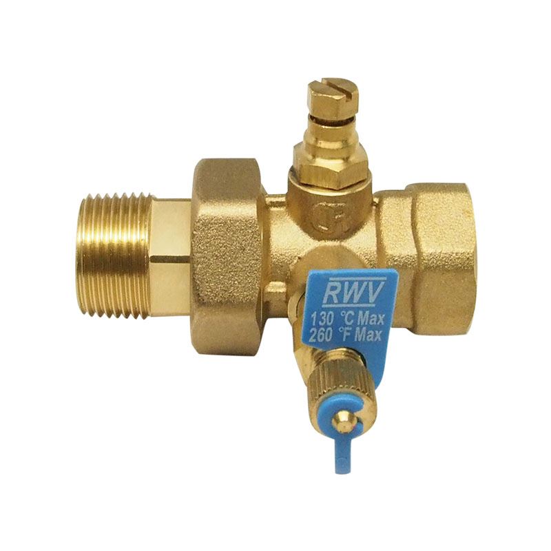 Red-White 92UN DZR Brass Union with Air Vent and Test Point