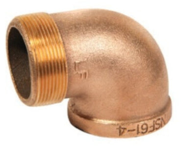 Brass 90 Deg Street Elbow, Lead Free (Threaded)