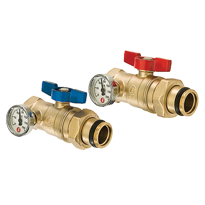 Legend Brass Iso. Valve w/Thermometer