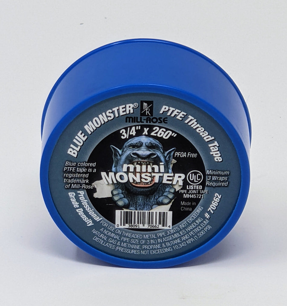 Blue Monster 70662 3/4"x260" MINI-MONSTER PTFE THREAD TAPE