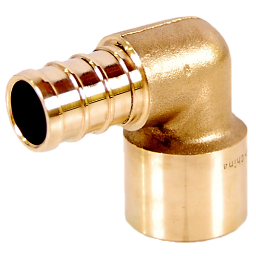 1/2" Sweat X 1/2" Pex Crimp Elbow Lead Free