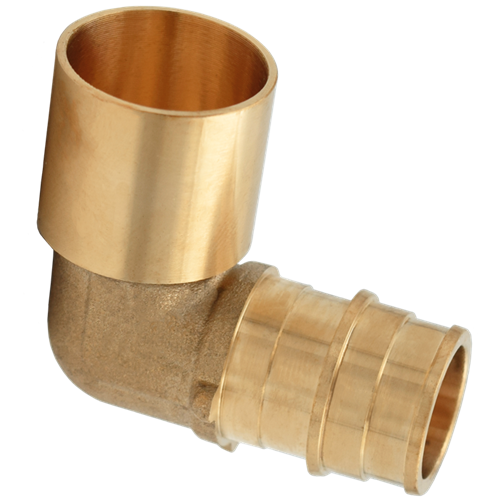 1/2" Expansion X 3/4" Male Sweat Pex Brass 90° Lead Free