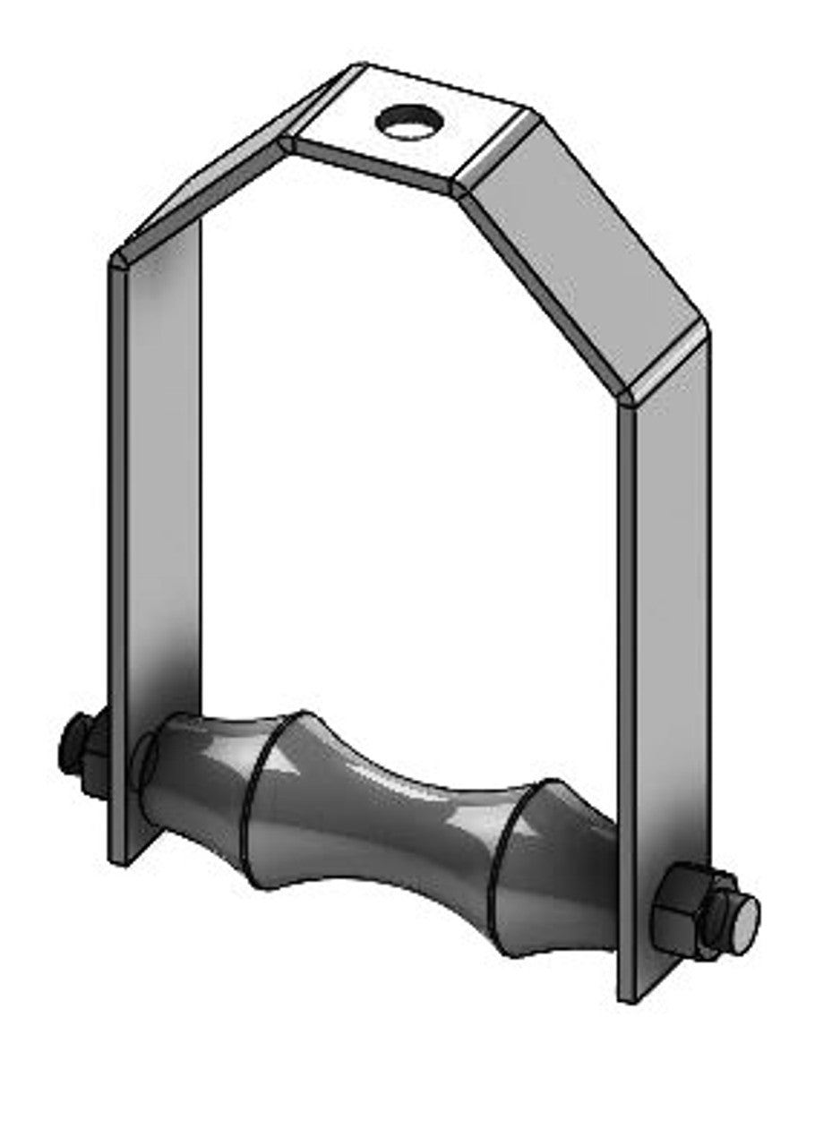 Clevis Roller Hanger Plain Finish 10"