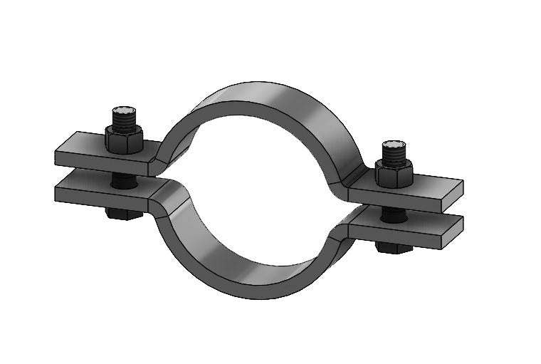 Riser Clamp Short Arm Electro-Galvanized 5" IPS