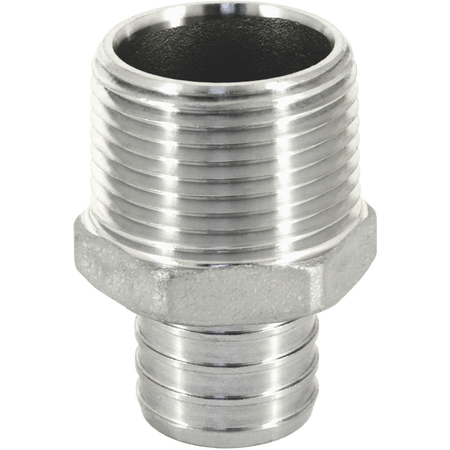 Legend SS Crimp PEX x MNPT Adapter