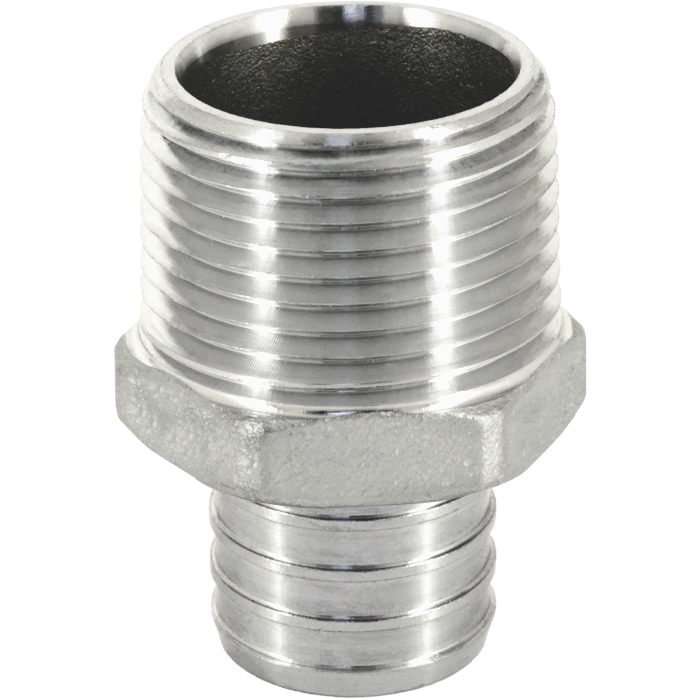 Legend SS Crimp PEX x MNPT Adapter