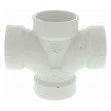 1-1/2" Double SAN TEE ALL HUB PVC DWV