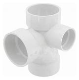4" SAN TEE W/2"" R SIDE INLET PVC DWV