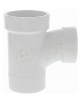 4"X4"X2" Sanitary TEE STREET RED PVC DWV