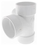 4" SAN TEE W/2"" L SIDE INLET PVC DWV