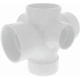 3" SAN TEE W/2"" R&L SIDE INLETS PVC DWV