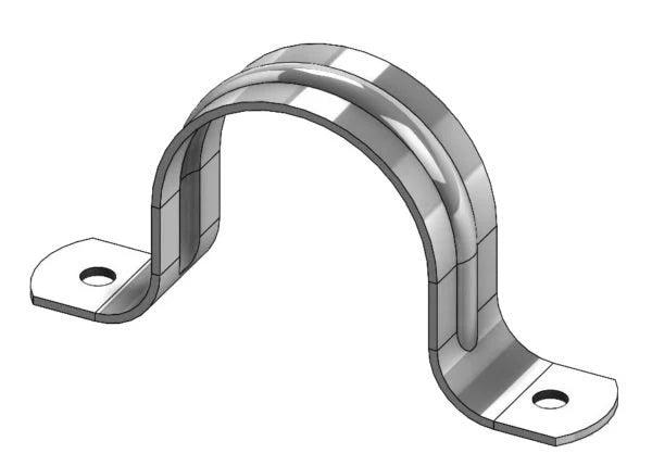 Two Hole Hold Down Clamp Electro-Galvanized 5" IPS